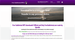 Desktop Screenshot of freesubliminal.com